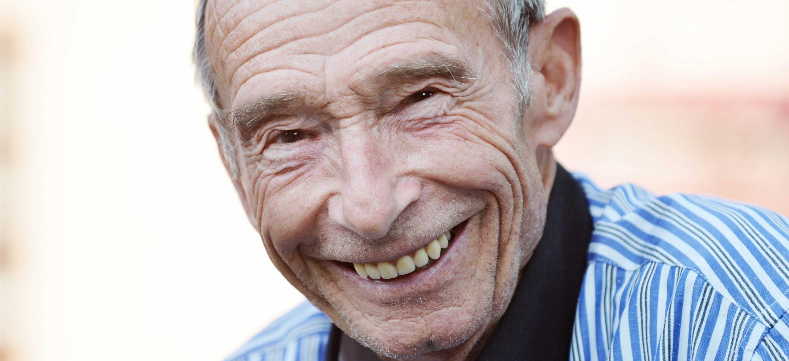 happy, smiling senior man
